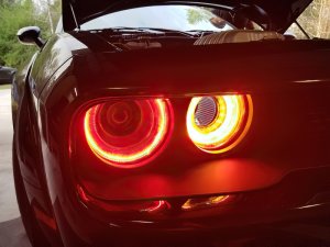 Dodge Challenger Headlight Halo Kit - ORACLE Lighting - LED - Red - `15-`23